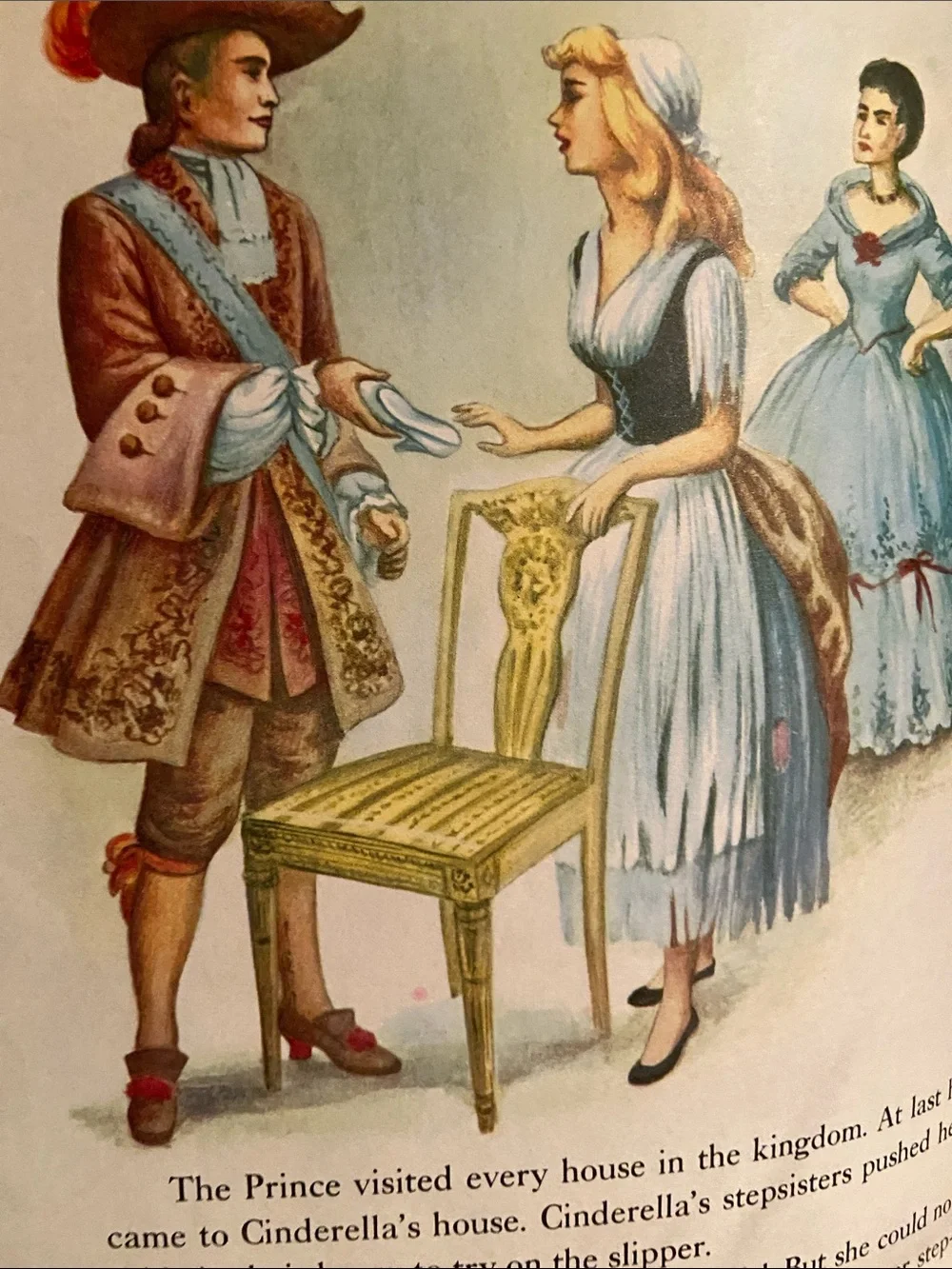 Cinderella Classic Fairy Tale Tales kid’s book Vintage 50s 1950s illustrations